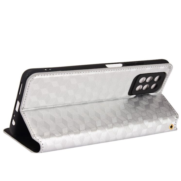 Чехол Deexe Rhombus Book для Infinix Note 10 Pro (X695C) - Silver: фото 6 из 8