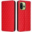 Чохол Deexe Rhombus Book для OnePlus 15T - Red (410412R)