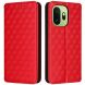 Чохол Deexe Rhombus Book для OnePlus 15T - Red (410412R). Фото 1 з 7