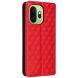 Чохол Deexe Rhombus Book для OnePlus 15T - Red (410412R). Фото 7 з 7