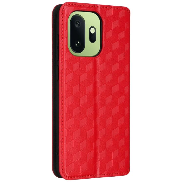Чохол Deexe Rhombus Book для OnePlus 15T - Red: фото 7 з 7