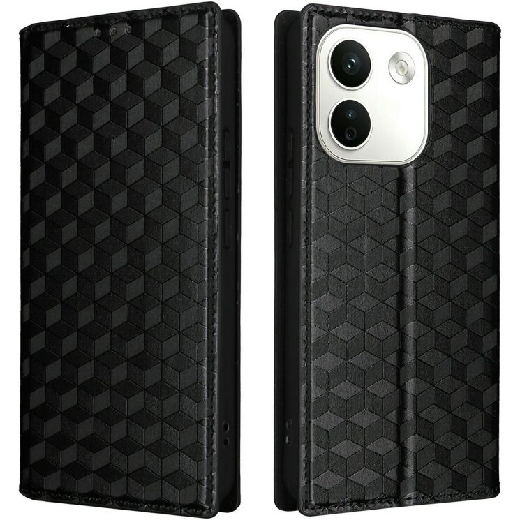 Чохол Deexe Rhombus Book для Xiaomi Redmi Note 17 Pro Max - Black (430504B) Чохол Deexe Rhombus Book для Xiaomi Redmi Note 17 Pro Max - Black: фото 1 з 7
