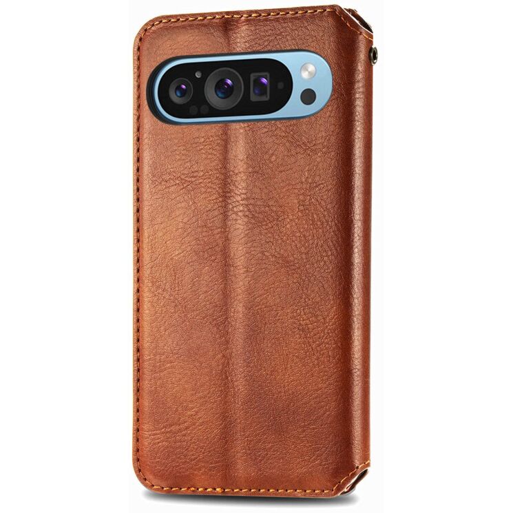 Чехол Deexe Rhombus Wallet для Google Pixel 11 / 11 Pro - Brown: фото 5 из 10
