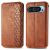 Чохол Deexe Rhombus Wallet для Google Pixel 11 / 11 Pro - Brown: фото 1 з 10