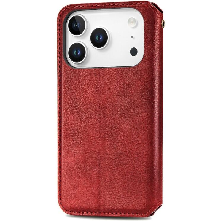 Чохол Deexe Rhombus Wallet для iPhone 18 Pro / 17 Pro - Red (423625R) Чохол Deexe Rhombus Wallet для iPhone 18 Pro / 17 Pro - Red: фото 5 з 6