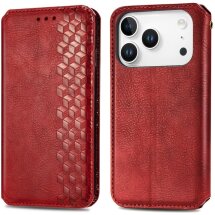 Чохол Deexe Rhombus Wallet для iPhone 18 Pro / 17 Pro - Red: фото 1 з 6