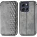 Чехол Deexe Rhombus Wallet для Motorola Edge 70 Fusion - Grey (409504H). Фото 2 из 8