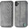 Чехол Deexe Rhombus Wallet для Nothing CMF Phone 1 - Grey (370915H)