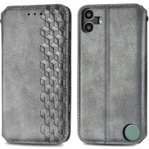 Чехол Deexe Rhombus Wallet для Nothing CMF Phone 1 - Grey: фото 1 из 9