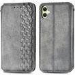 Чехол Deexe Rhombus Wallet для Samsung Galaxy A05 (A055) - Grey (340479H)