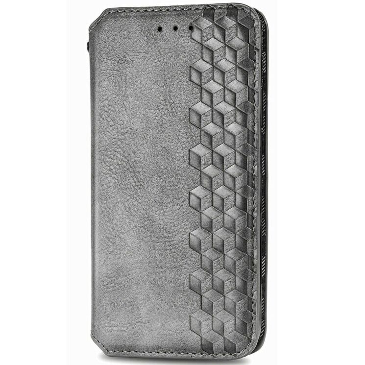 Чехол Deexe Rhombus Wallet для Samsung Galaxy S26 - Grey: фото 4 из 6