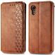 Чехол Deexe Rhombus Wallet для Samsung Galaxy Xcover 7 (G556) - Brown (349710Z). Фото 1 из 6
