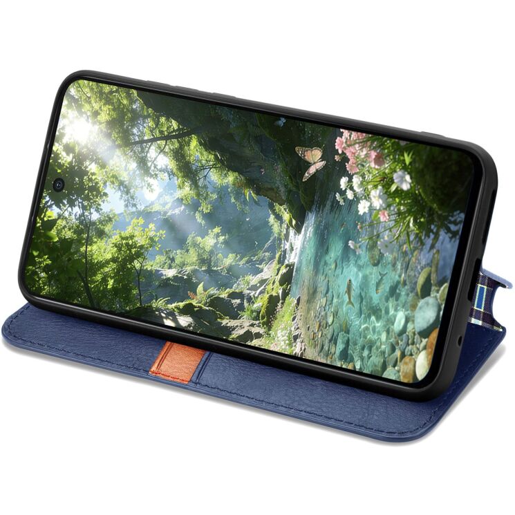 Чохол Deexe Rhombus Wallet для Xiaomi Poco X8 Pro Max - Blue: фото 3 з 10