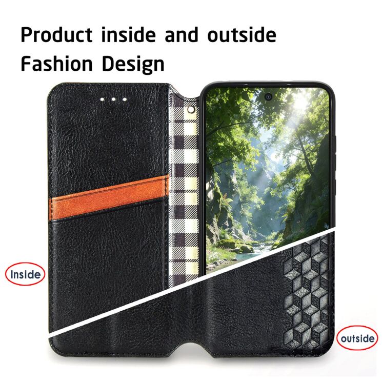 Чехол Deexe Rhombus Wallet для Xiaomi Poco X8 Pro Max - Grey: фото 8 из 10