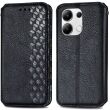 Чехол Deexe Rhombus Wallet для Xiaomi Redmi Note 13 - Black (345960B)