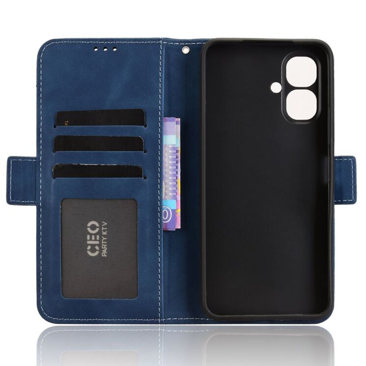 Чохол Deexe Wallet Stand для Infinix Smart 10 - Blue: фото 3 з 13