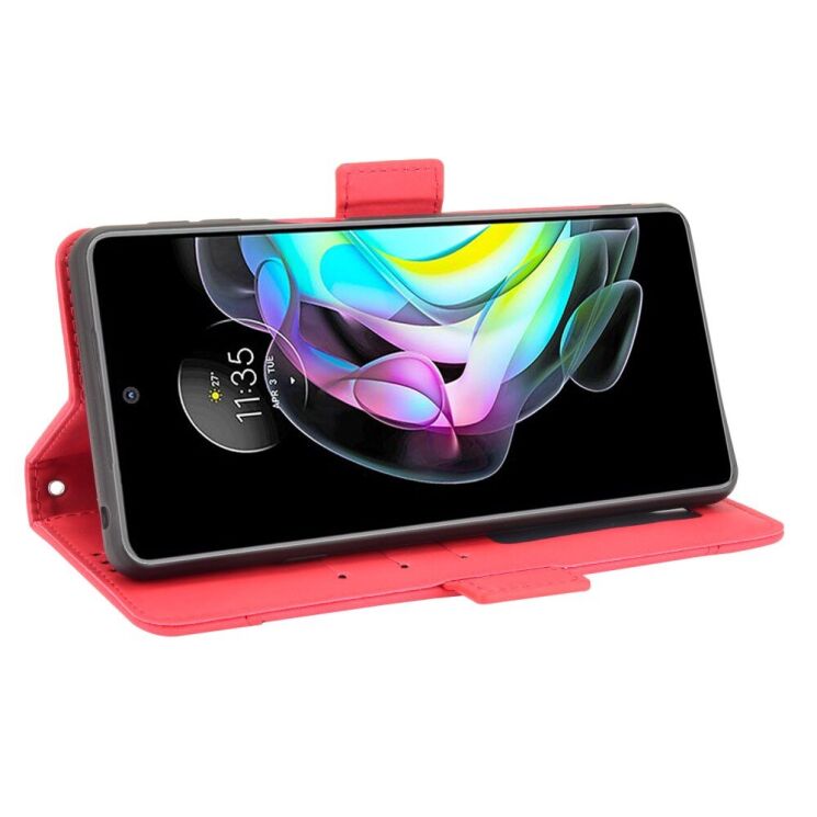 Чохол Deexe Wallet Stand для Motorola Edge 20 - Red: фото 5 з 11