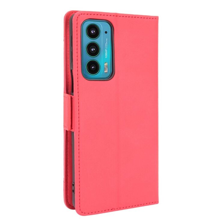 Чохол Deexe Wallet Stand для Motorola Edge 20 - Red: фото 4 з 11