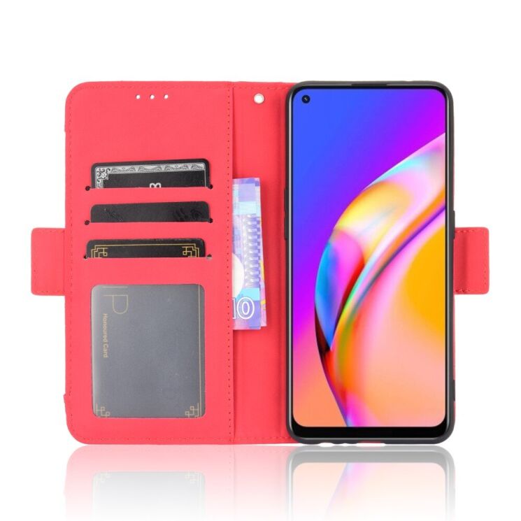 Чохол Deexe Wallet Stand для OPPO Reno 5 Lite - Red: фото 5 з 8