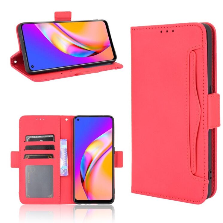Чохол Deexe Wallet Stand для OPPO Reno 5 Lite - Red: фото 8 з 8