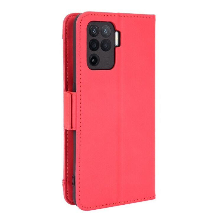 Чохол Deexe Wallet Stand для OPPO Reno 5 Lite - Red: фото 3 з 8