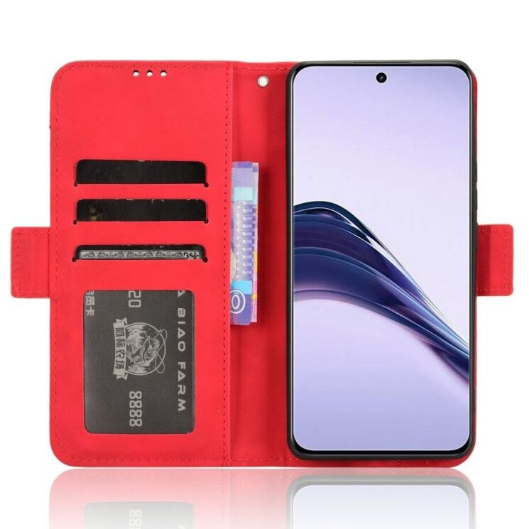 Чехол Deexe Wallet Stand для Realme 13 Plus - Red: фото 4 из 7