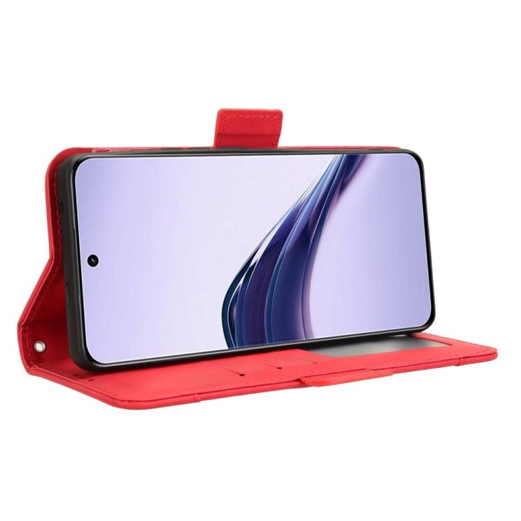 Чехол Deexe Wallet Stand для Realme 13 Plus - Red: фото 5 из 7