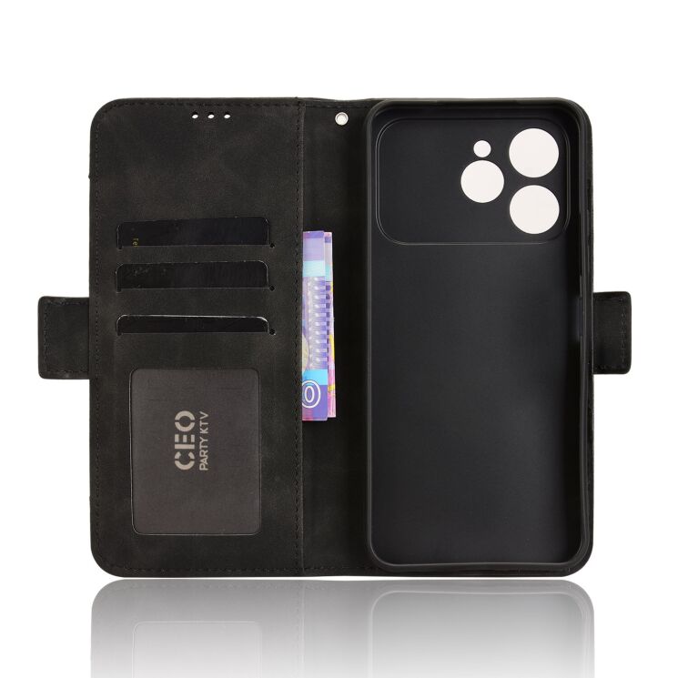 Чохол-книжка з кишеньками Deexe Wallet Stand для TECNO Spark 40 - Black: фото 5 з 16