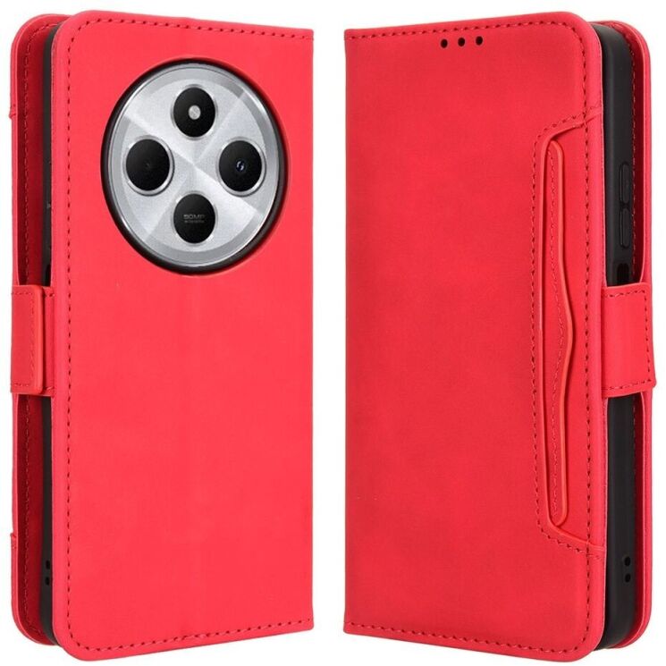 Чохол Deexe Wallet Stand для Xiaomi Redmi 14C / Redmi A4 5G / Poco C75 - Red: фото 1 з 7