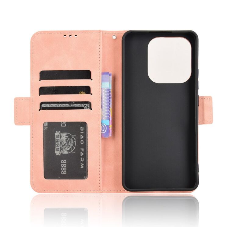 Чехол Deexe Wallet Stand для Xiaomi Redmi Note 14 4G - Pink: фото 2 из 7