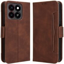 Чехол Deexe Wallet Stand для ZTE Blade A35 / Blade A55 - Brown: фото 1 из 7