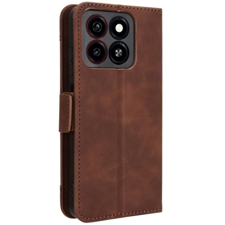 Чехол Deexe Wallet Stand для ZTE Blade A35 / Blade A55 - Brown: фото 6 из 7