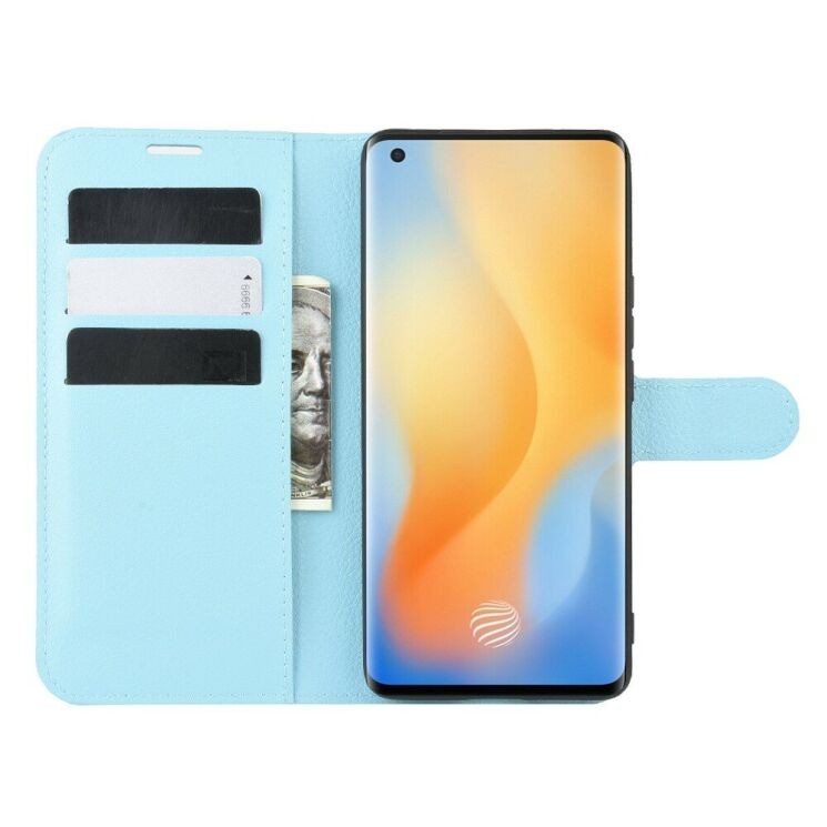Классический чехол-книжка Deexe Book Type для VIVO X50 Pro - Blue: фото 4 из 6