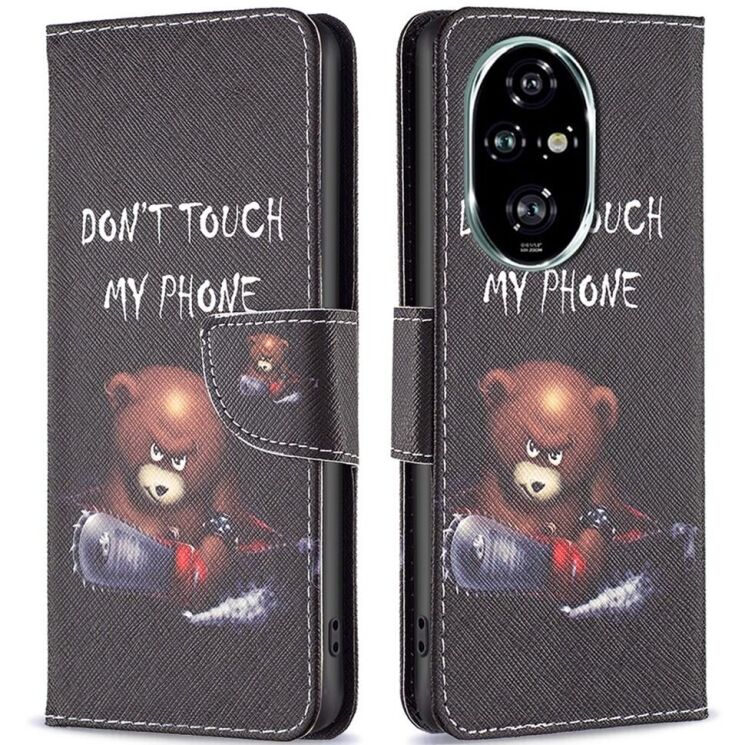 Чехол-книжка Deexe Color Wallet для Honor 200 Pro - Bear: фото 1 из 6