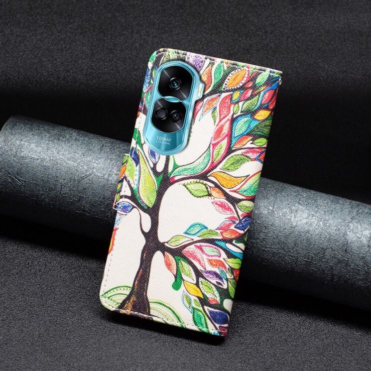 Чехол-книжка Deexe Color Wallet для Honor 90 Lite - Life Tree: фото 6 из 8