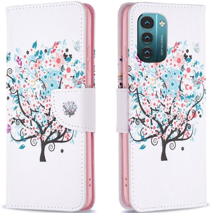 Чехол-книжка Deexe Color Wallet для Nokia G21 / G11 - Flower Tree: фото 2 из 8