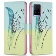 Чехол-книжка Deexe Color Wallet для VIVO Y33s / Y21 / Y21s - Feather and Birds (290223J)