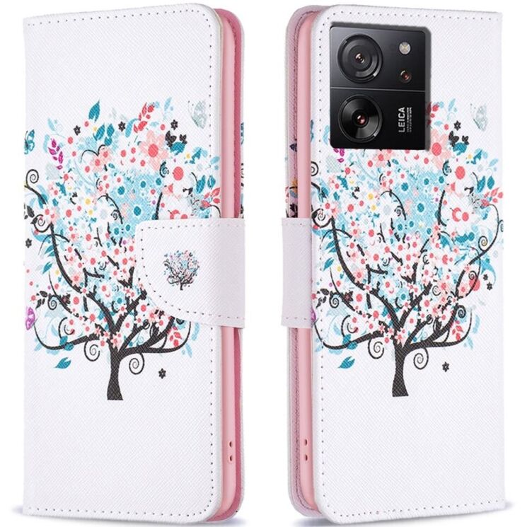 Чехол-книжка Deexe Color Wallet для Xiaomi 13T / 13T Pro - Flower Tree: фото 1 из 8