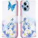 Чехол-книжка Deexe Color Wallet для Xiaomi Poco F5 / Redmi Note 12 Turbo - Butterfly and Flowers (327353J). Фото 1 из 8