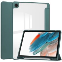 Чехол-книжка Deexe Crystal Back для Samsung Galaxy Tab A9 Plus (X210/216) - Green: фото 1 из 8