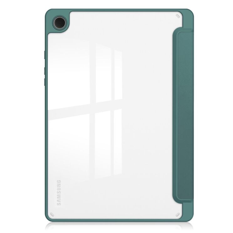 Чехол-книжка Deexe Crystal Back для Samsung Galaxy Tab A9 Plus (X210/216) - Green: фото 2 из 8