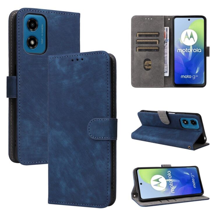 Чехол-книжка Deexe Delta Book для Motorola Moto G24 / G24 Power / G04 / G04s / E14 - Blue: фото 7 из 8
