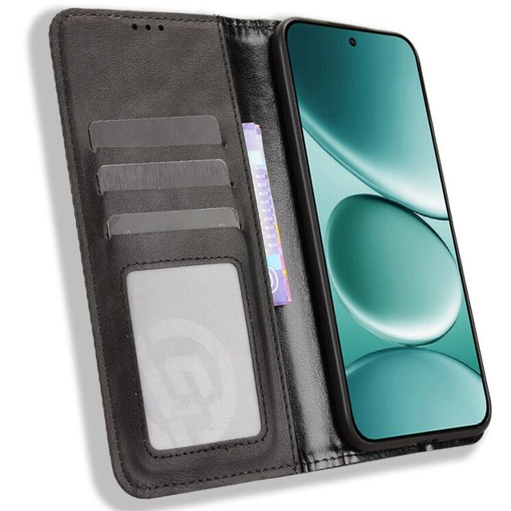 Чехол-книжка Deexe Retro Style для Xiaomi Redmi Note 15 Pro Plus / Poco M8 Pro 5G - Black: фото 6 из 19