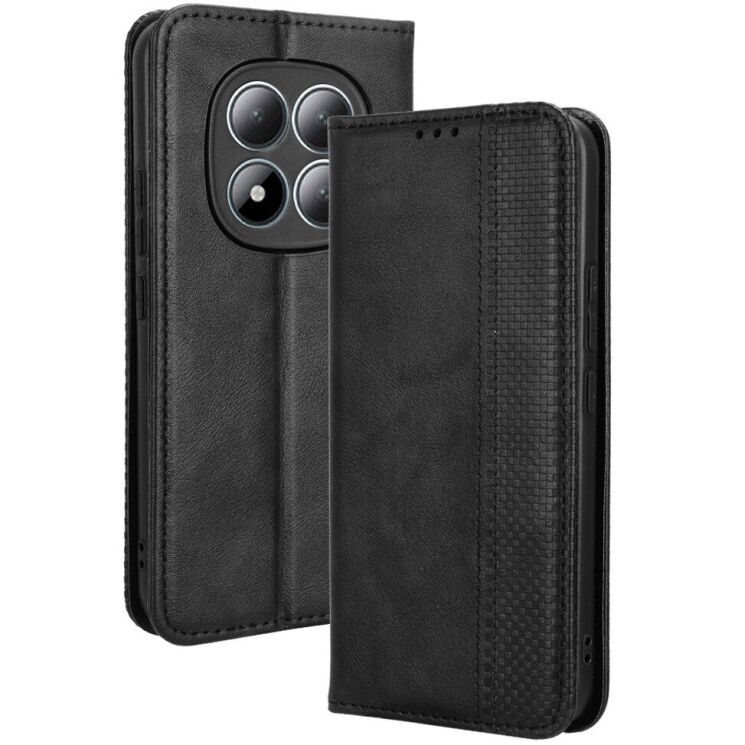 Чехол-книжка Deexe Retro Style для Xiaomi Redmi Note 15 Pro Plus / Poco M8 Pro 5G - Black: фото 1 из 19