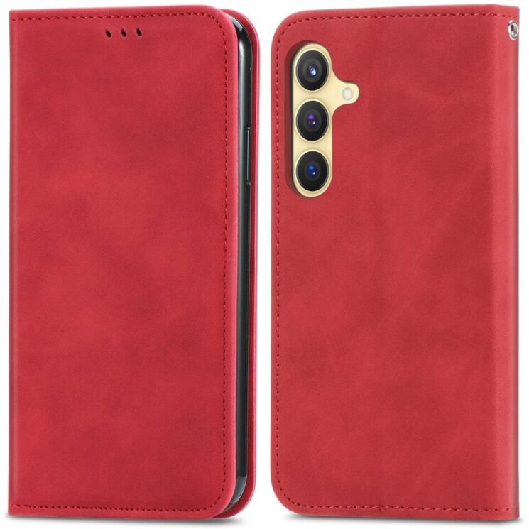 Чехол-книжка Deexe Wallet Case для Samsung Galaxy S25 (S931) - Red: фото 2 из 8
