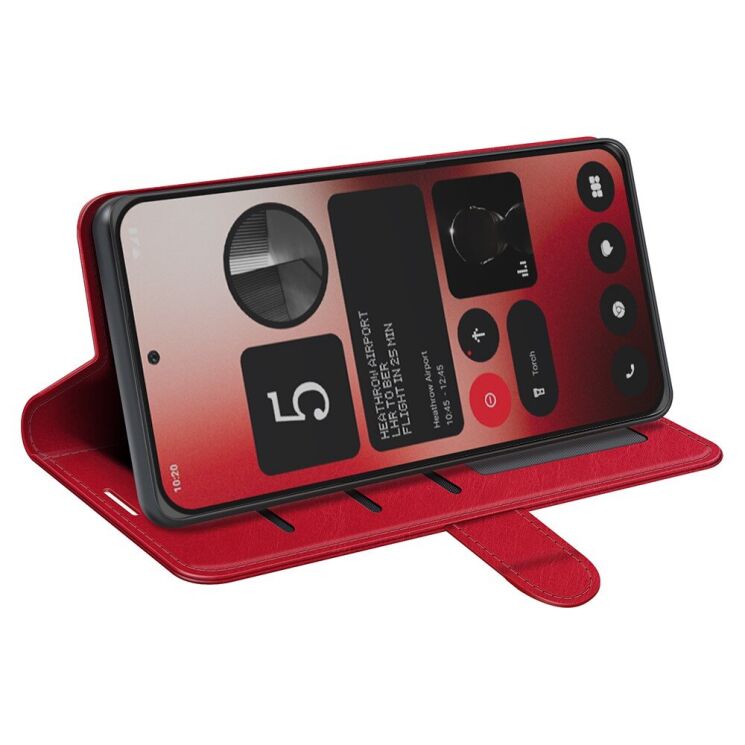 Чехол-книжка Deexe Wallet Style для Nothing Phone (2a) / Phone (2a) Plus - Red: фото 3 из 6