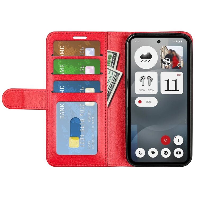 Чехол-книжка Deexe Wallet Style для Nothing Phone (3a) - Red: фото 3 из 5