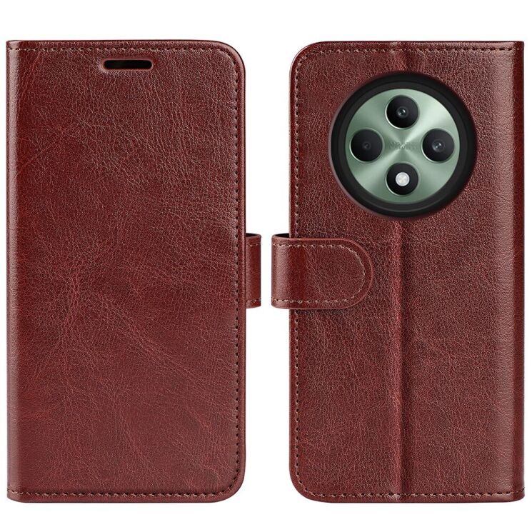 Чехол-книжка Deexe Wallet Style для OPPO Reno 12 F/FS - Brown: фото 1 из 6