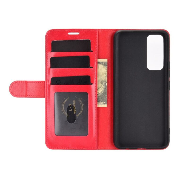 Классический чехол-книжка Deexe Wallet Style для VIVO V20 SE - Red: фото 5 из 8