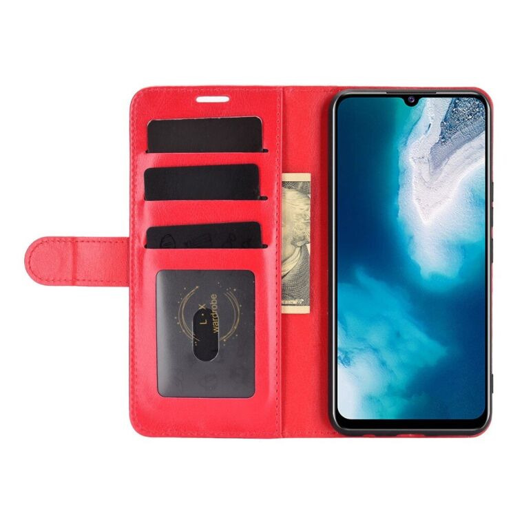 Классический чехол-книжка Deexe Wallet Style для VIVO V20 SE - Red: фото 6 из 8